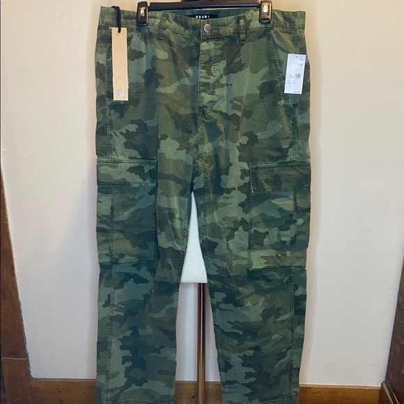 NWT Ksubi Fugitive Camo Stretch Cotton Cargo Pants (36W x 31L) - Picture 1 of 8